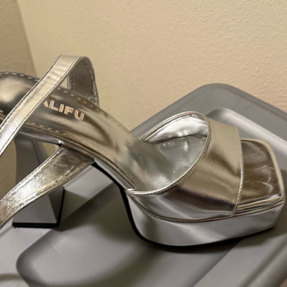 Silver Women's Platform Heels
